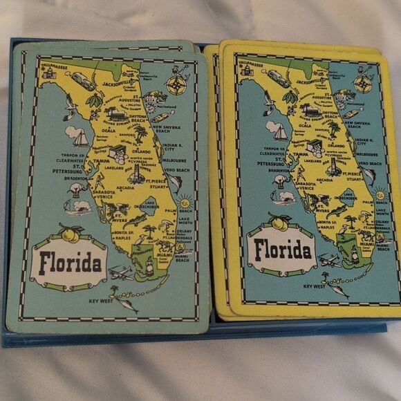 Vintage Florida State card deck with case - Picture 6 of 6